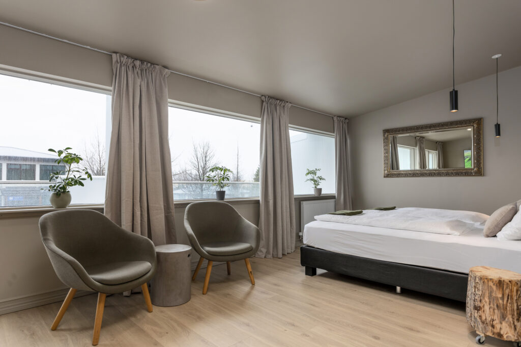 Comfortable hotel rooms in South Iceland countryside